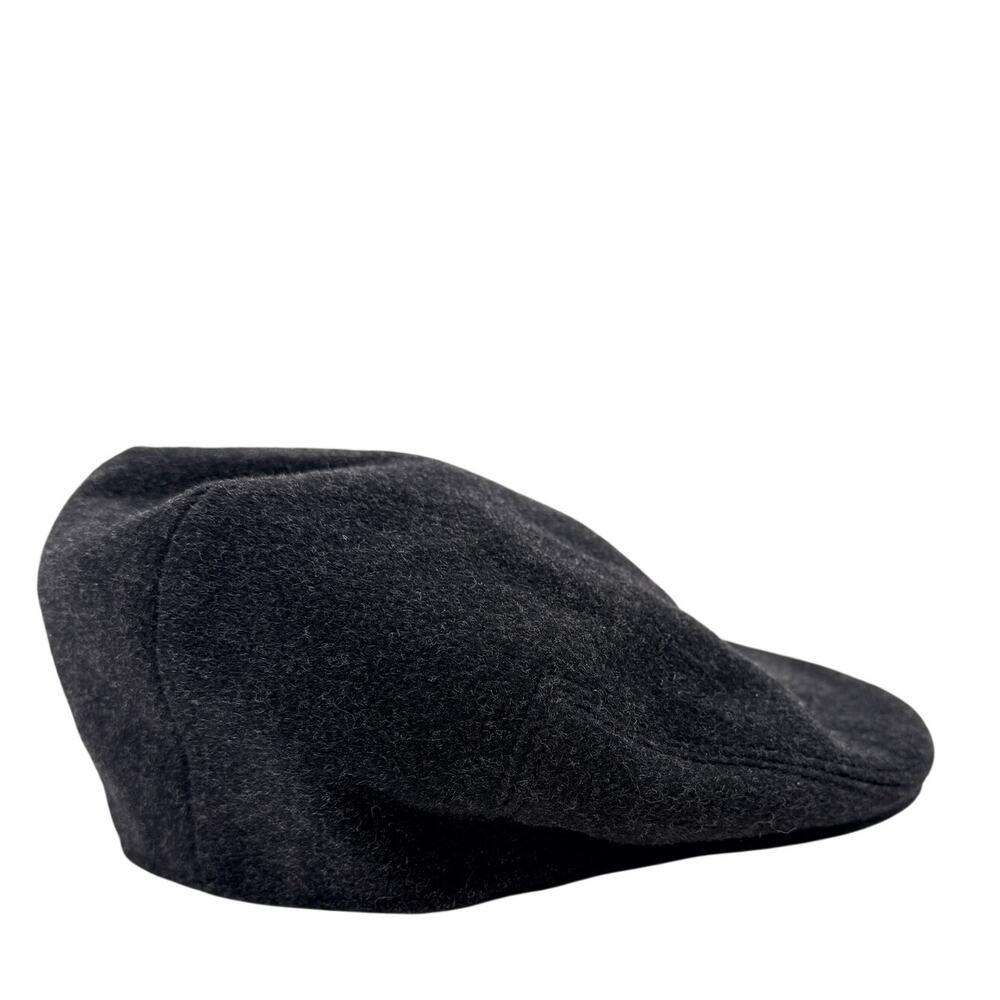 Luigi Baroni Flat Cap Hat Sz Large Cashmere Virgin Wool Gray Made in Italy